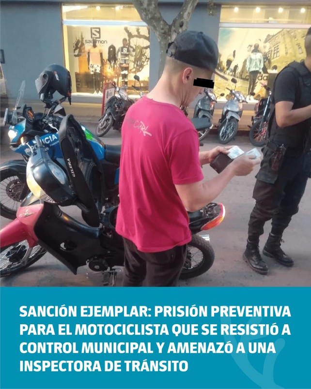 En una atípica decisión judicial, a un motociclista en Venado le dictaron preventiva por una infracción de tránsito y posterior agresión.