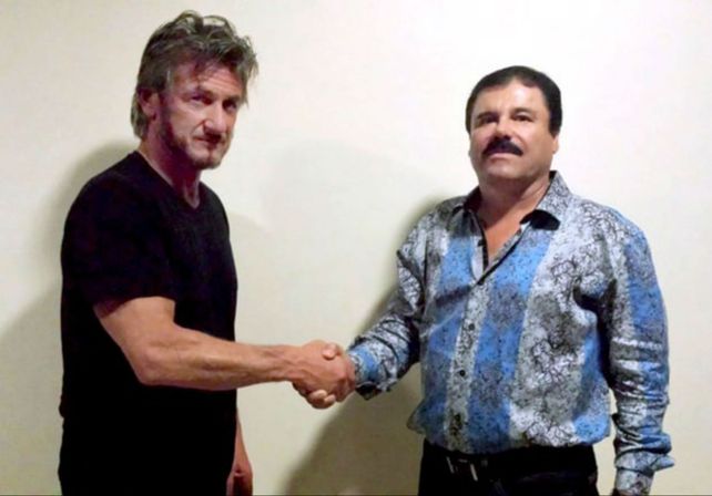 Reunión cumbre. El actor norteamericano y el narcotraficante mexicano.
