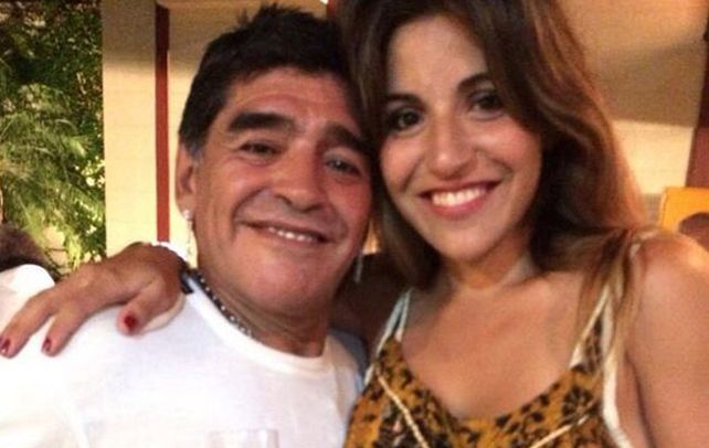 La familia unida. Diego Maradona y su hija Giannina