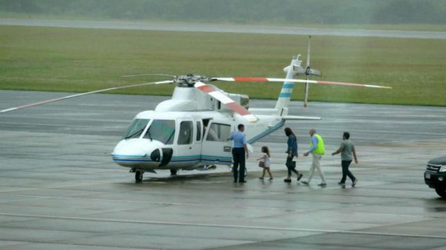 El helicóptero de la Presidencia de vacaciones en Punta del Este. &nbsp;