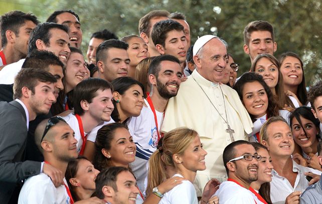 El Papa argentino visitó la iglesia de Nuestra Señora de Bonaria
