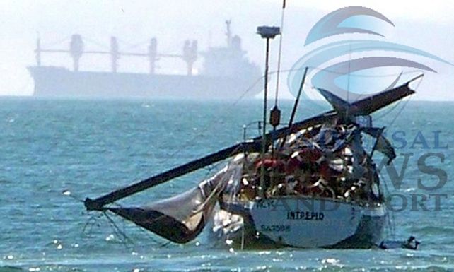 Una ballena franca se lanz&oacute; encima de un yate en Ciudad del Cabo