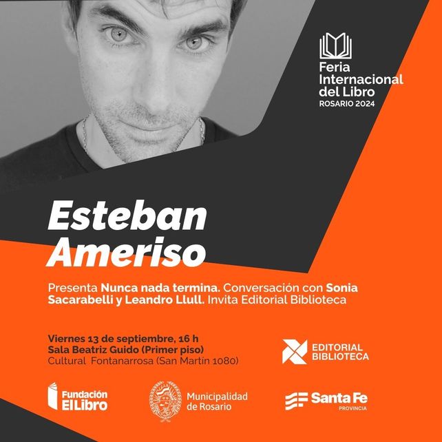 Esteban Ameriso presenta sus cuentos en la Feria del Libro