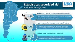 El 50% de la población Argentina no usa cinturón de seguridad