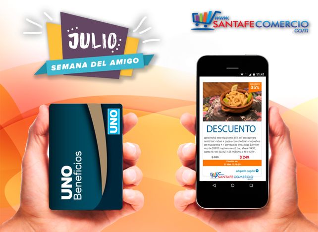 Festejá el Día del Amigo con Beneficios UNO y Santafecomercio.com