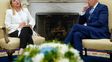 Giorgia Meloni y Joe Biden, presidente de Estados Unidos, la semana pasada cuando la primera ministra lo visitó en la Casa Blanca.&nbsp;