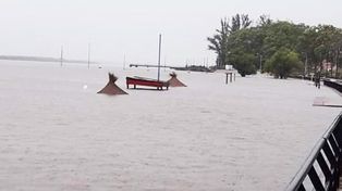 La costanera de Concordia otra vez bajo el agua