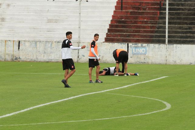 El momento de la lesión. &nbsp;Foto&nbsp;UNO&nbsp;Diego Arias.