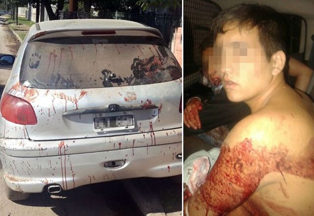 Así quedaron los delincuentes atacados por el samurai cordobés