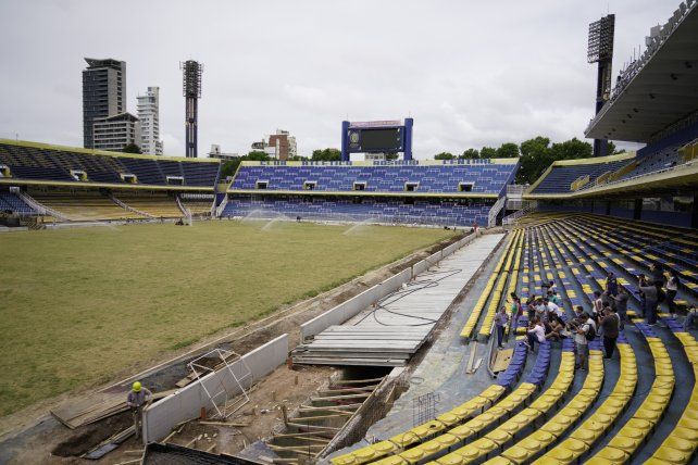 Cada vez más Gigante. El estadio de Central está en obras y allí se jugará el partido del martes ante Banfield.
