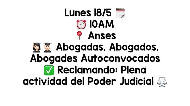 Abogados autoconvocados piden normalizar actividades en la Justicia y Anses