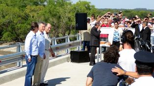 El blooper de Macri en la inauguración del puente en Urdinarrain