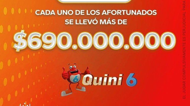 Tres nuevos millonarios con el Quini 6 Tres nuevos millonarios con el Quini 6