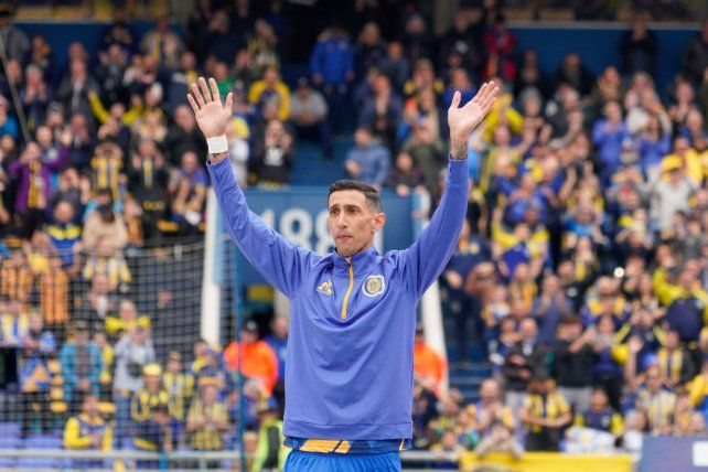 Ángel Di María en el día de su primer partido tras el regreso. Volvió a Arroyito para pelear cosas importantes.