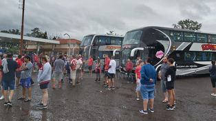 Los hinchas de Unión van copando Brasil