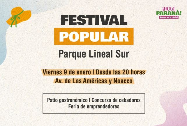 Paraná: inician los Festivales Populares con nutrida agenda