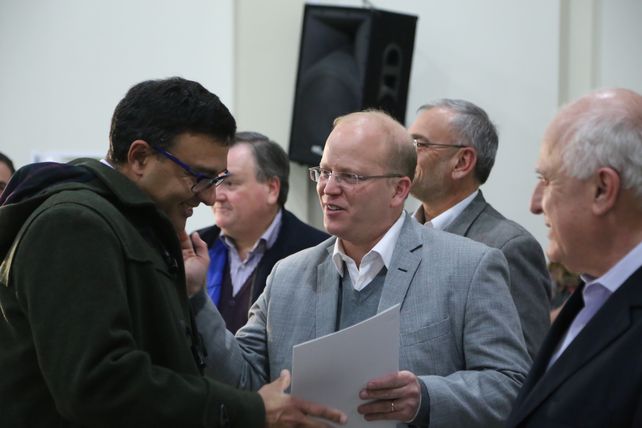 Presencia del Estado. El ministro de la Producción visitó Sunchales.