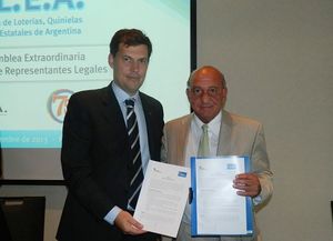 Lotería de Santa Fe firmó un convenio de reciprocidad con el Iafas de Entre Ríos