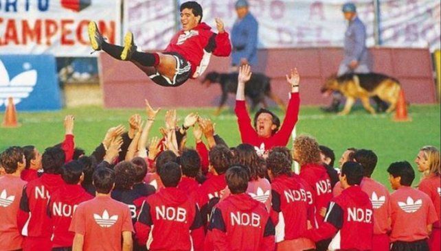 Inolvidable. Diego en su arribo a Newells en 1993.&nbsp;
