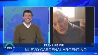 El fray Luis Dri, nombrado cardenal electo agradeció al Papa Francisco por haberle conferido ese título y dijo que siente felicidad al confesar a las personas