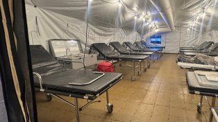 El gobierno nacional tiene en funcionamiento un hospital de campaña en Bahía Blanca