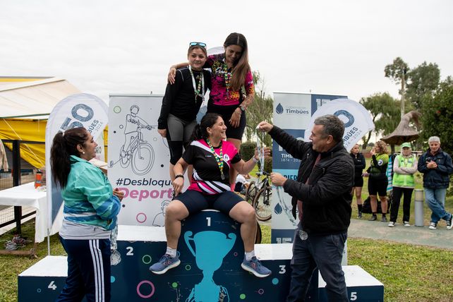 Un centenar de deportistas participó el sábado del 1º Triatlón de Timbúes