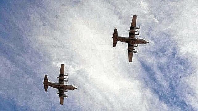 Adiestramiento aéreo-militar en Paraná, Mazaruca y Rosario