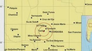 Un sismo de 4,4 grados se registró este viernes en Córdoba
