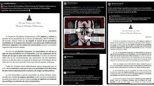 La prensa parlamentaria rechaza la medida de impedir el acceso de periodistas y fotógrafos acreditados en el Congreso a palcos durante la Asamblea Legislativa