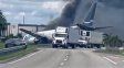 Miami: un avión de carga de Amazon se despistó en el aeropuerto