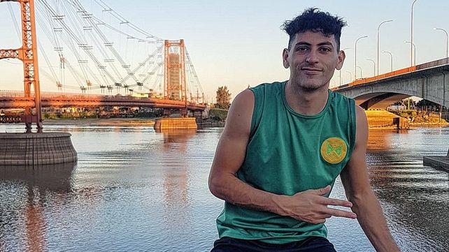 Walter Rigoni disfrutando de su estadía en Santa Fe.