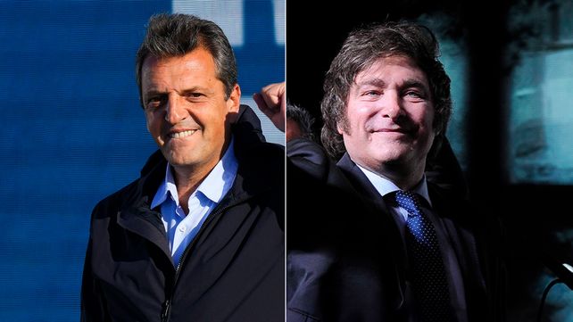 Hay balotaje entre Sergio Massa y Javier Milei
