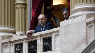 El gobernador Omar Perotti siguió atento las alternativas del debate en el Congreso en torno al proyecto de ampliación de la Justicia Federal en Santa Fe.