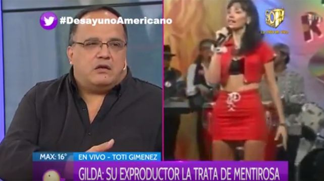El exproductor de Gilda trató a la cantante de mentirosa El exproductor de Gilda trató a la cantante de mentirosa