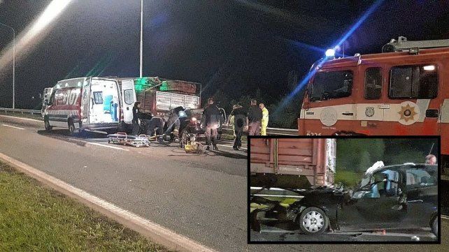 Choque en la autopista Rosario - Santa Fe.