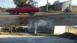 Taparon el pozo de Avenida Peñaloza y Azcuénaga, en barrio Los Ángeles