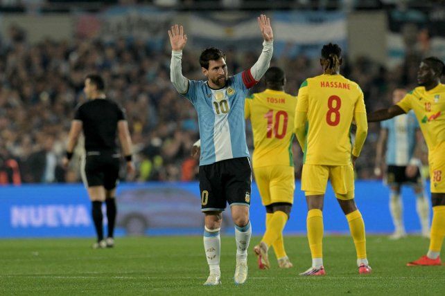 Messi emocionado en su despedida.