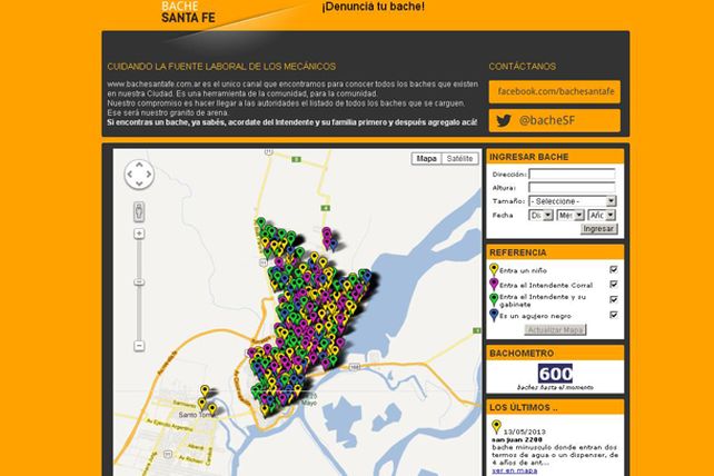 En siete días, una página web apuntó 600 baches en la ciudad