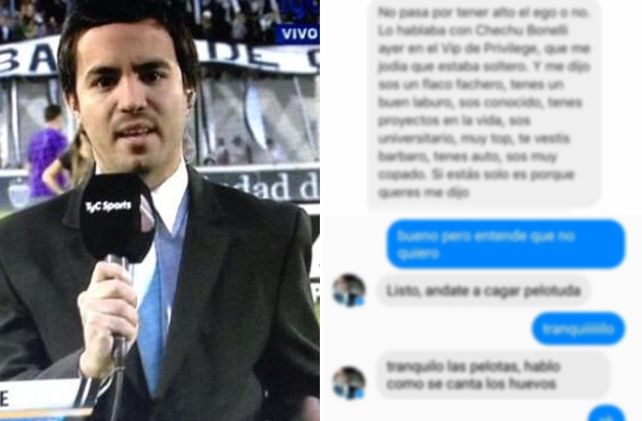 Escracharon a Fourcade, el periodista deportivo acusado de acosador de mujeres