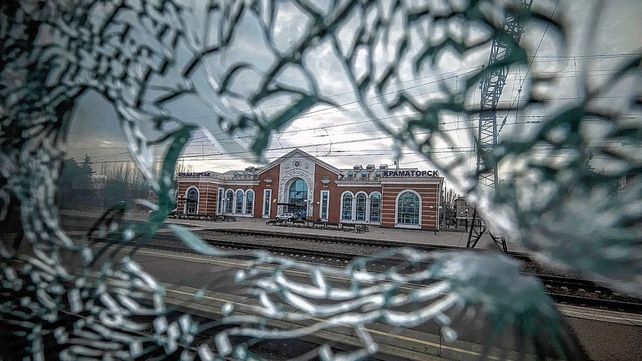 Uno de los últimos ataques a civiles en las estación de tren en la localidad de Kramatorsk