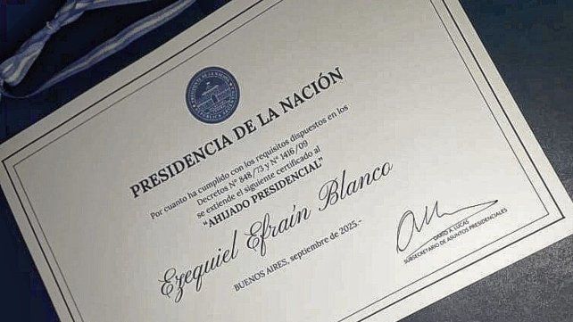 El séptimo hijo entrerriano que Milei reconoció como ahijado presidencial.