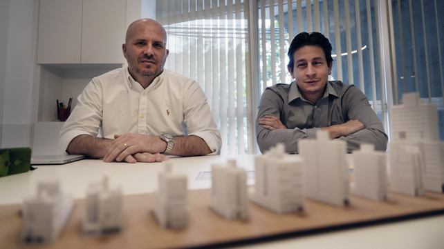 Marcelo Faini y Mat&iacute;as Imbern, dos de los cuatro socios de 3dF.
