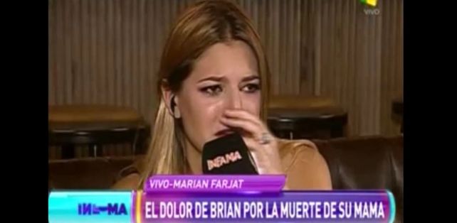 Marian Farjat, destrozada tras la muerte de la mamá de Brian