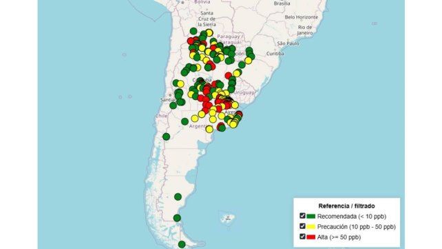 La presencia de arsénico en aguas subterráneas de Argentina en niveles superiores a los recomendados por la OMS podría afectar a cuatro millones de habitantes
