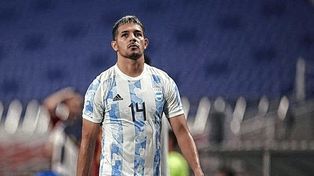 Medina, con la casaca de la Selección Argentina.