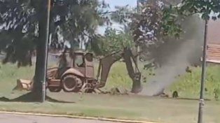 Fuga de gas en el Parque Garay.