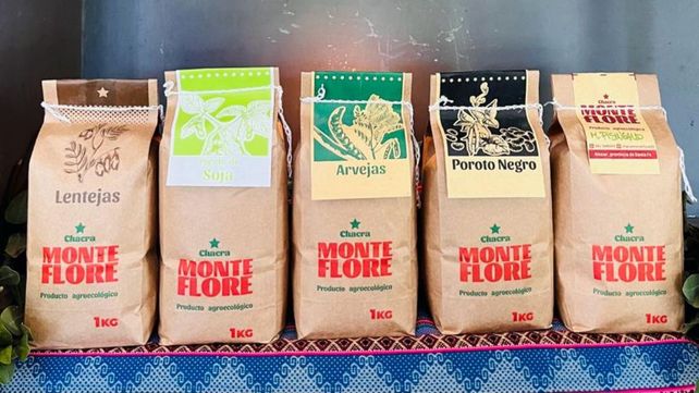 Packaging. Las bolsas son de papel compostado