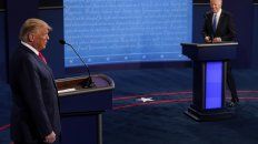 Trump y Biden durante el debate del jueves a la noche en Nashville. Trump y Biden durante el debate del jueves a la noche en Nashville.