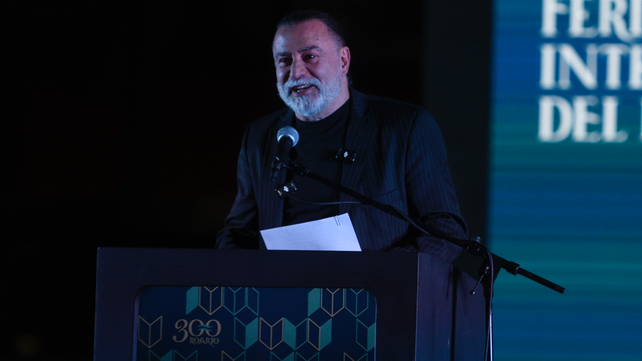 Reynaldo Sietecase en la inauguración de la Feria del Libro Rosario