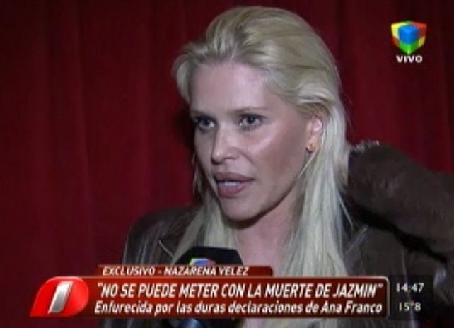 Nazarena Vélez, furiosa con Ana Franco: “Es un ser nefasto”